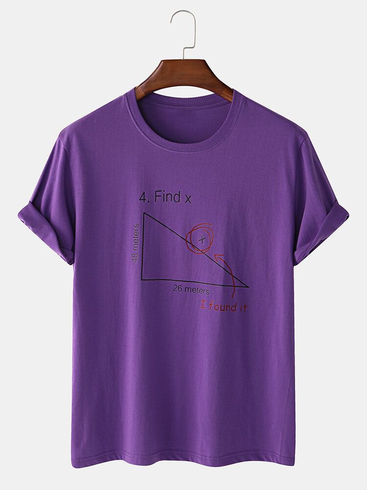 Herren-t-shirts Aus 100 % Baumwolle Mit Mathematik-geometrie-aufdruck