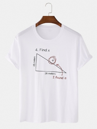 Herren-t-shirts Aus 100 % Baumwolle Mit Mathematik-geometrie-aufdruck