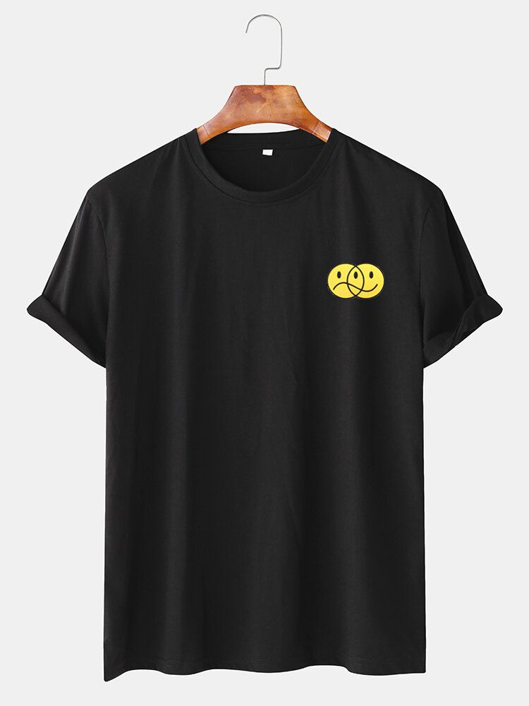 Lässige Kurzarm-t-shirts Mit O-ausschnitt Und Lustigen Emojis Für Herren