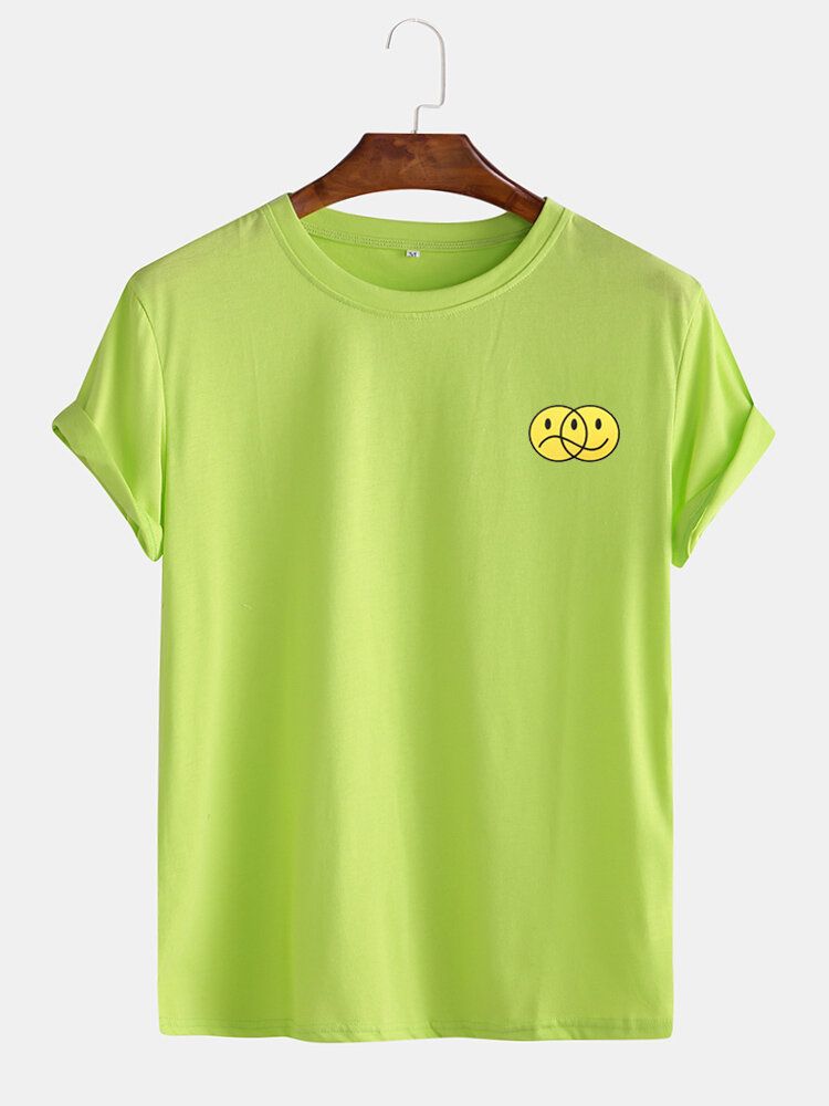 Lässige Kurzarm-t-shirts Mit O-ausschnitt Und Lustigen Emojis Für Herren