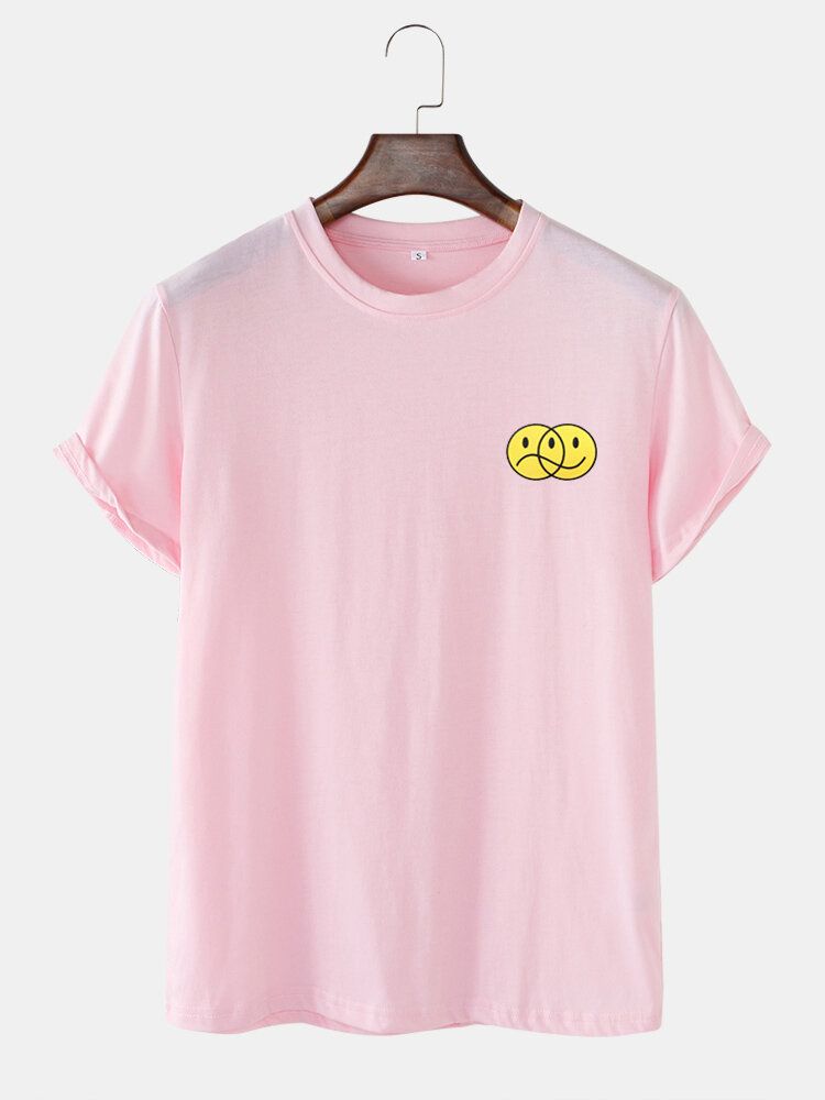 Lässige Kurzarm-t-shirts Mit O-ausschnitt Und Lustigen Emojis Für Herren