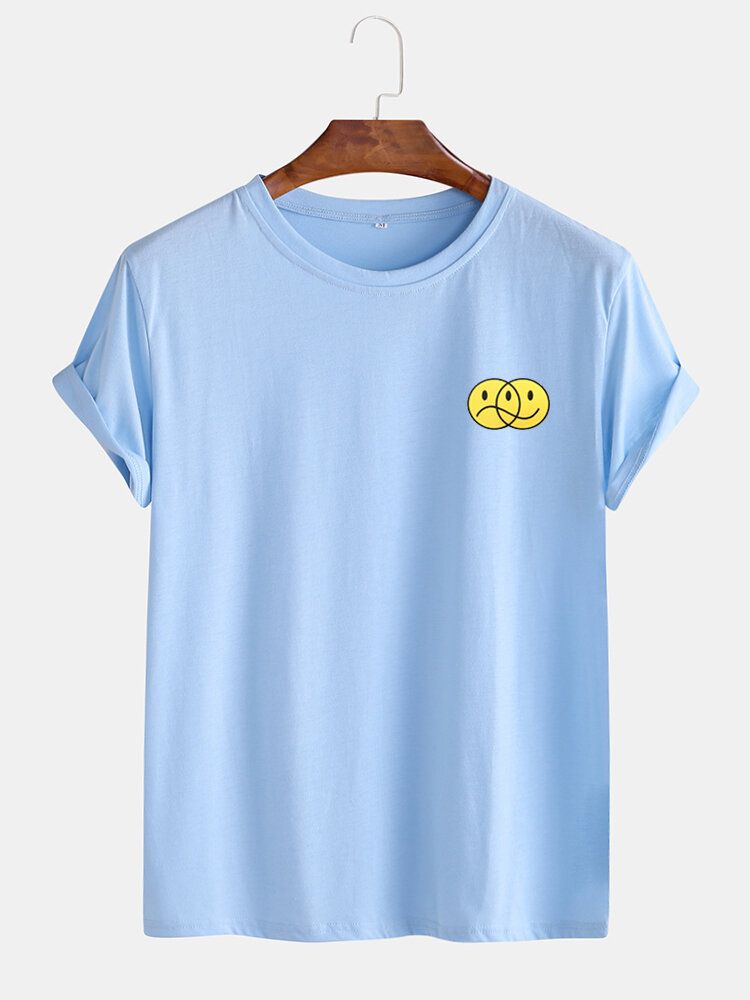 Lässige Kurzarm-t-shirts Mit O-ausschnitt Und Lustigen Emojis Für Herren