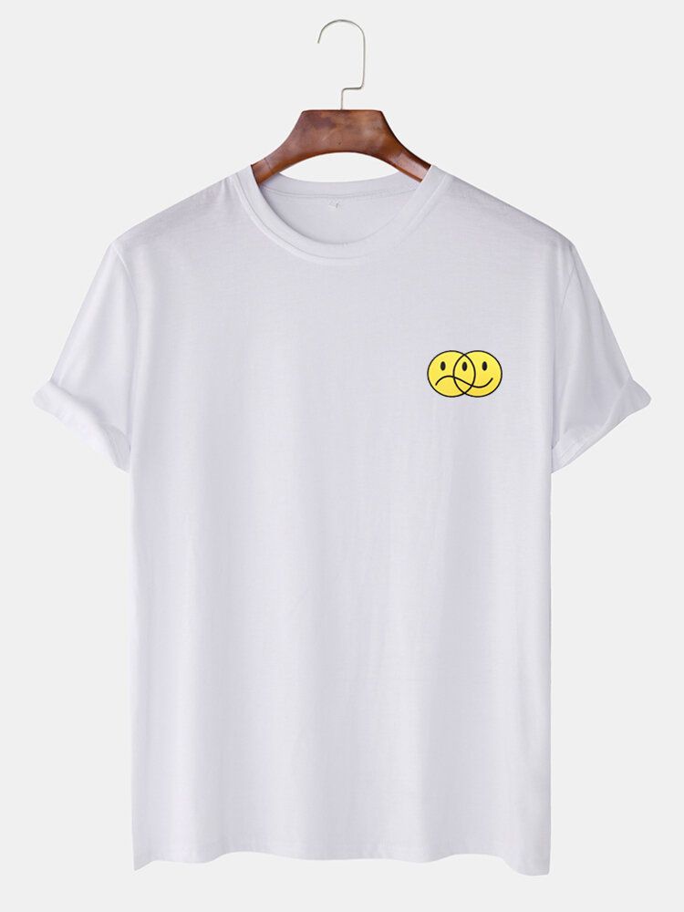 Lässige Kurzarm-t-shirts Mit O-ausschnitt Und Lustigen Emojis Für Herren