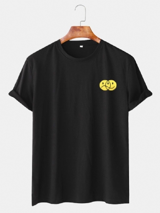 Lässige Kurzarm-t-shirts Mit O-ausschnitt Und Lustigen Emojis Für Herren