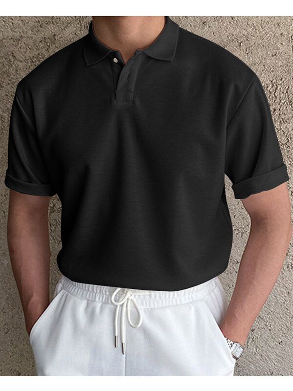 Lässiges Golf-tennis-t-shirt Für Herren Mit Kurzen Ärmeln Und Kragen