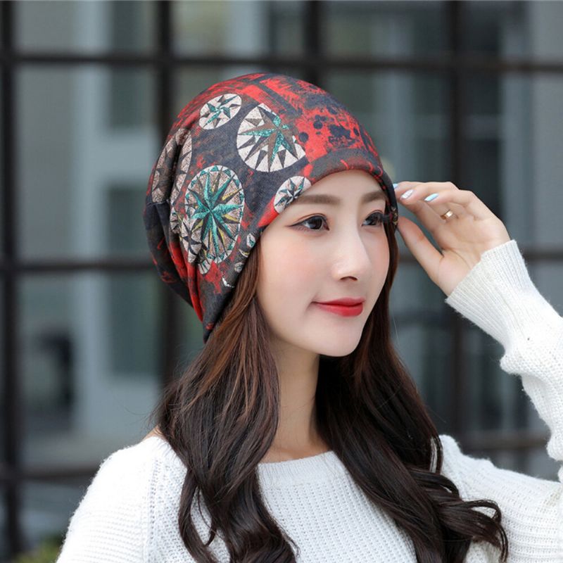 Atmungsaktive Chemo Cap Print Beanie Turban Outdoor Cap