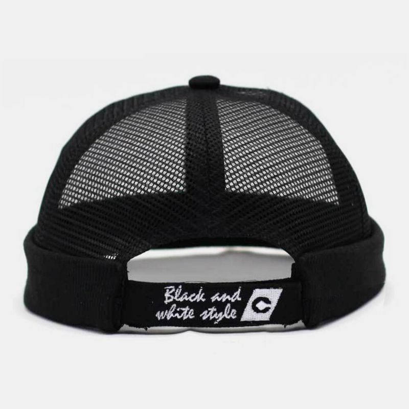 Atmungsaktive Modische Outdoor-mütze Ohne Krempe Aushöhlen Vollmaschig Unisex Landlord Cap Skull Cap