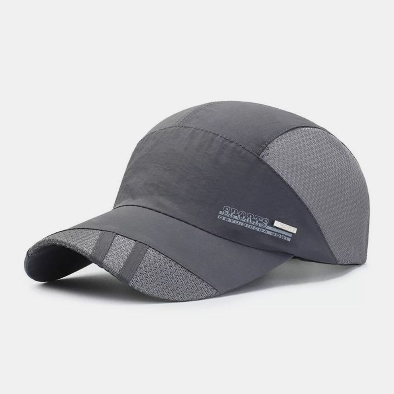 Atmungsaktive Schnell Trocknende Einfarbige Unisex-mesh-sonnenschutz-baseballmütze Für Den Außenbereich