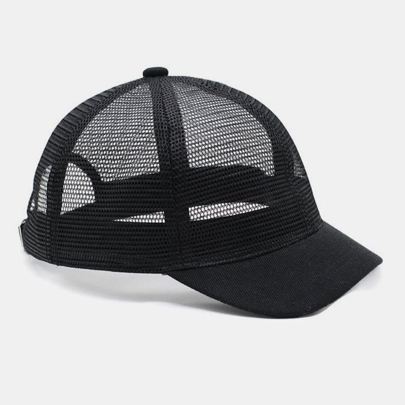 Atmungsaktive Verstellbare Kurzgekrümmte Unisex-baseballkappen Aus Mesh