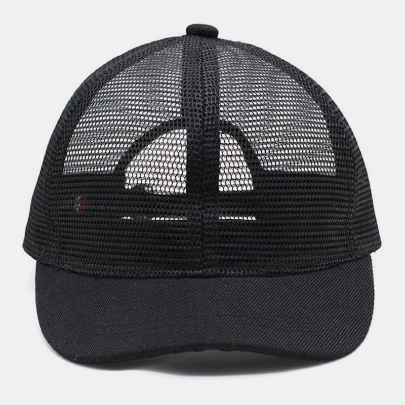 Atmungsaktive Verstellbare Kurzgekrümmte Unisex-baseballkappen Aus Mesh