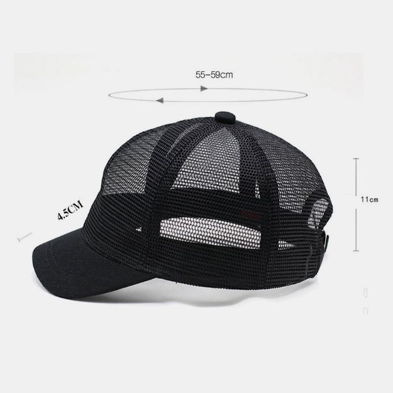 Atmungsaktive Verstellbare Kurzgekrümmte Unisex-baseballkappen Aus Mesh