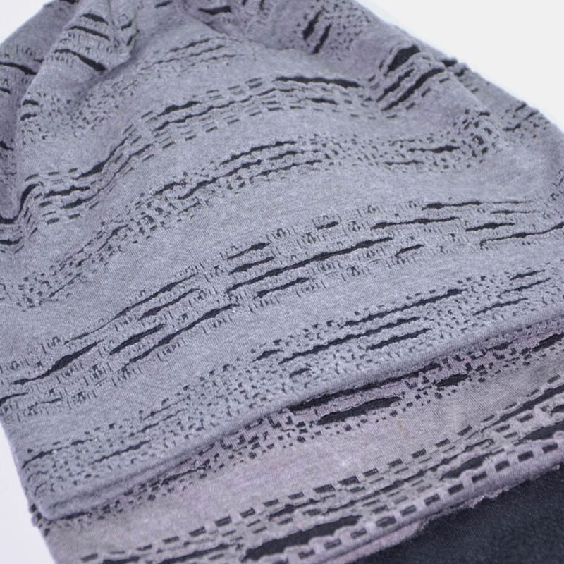 Beanie-mütze Für Herren Baumwolle Geometrisch Gestreift Horizontal Durchbrochenes Loch Doppellagiger Atmungsaktiver Sonnenschutzhut Für Damen