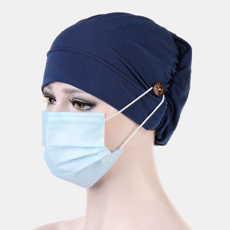 Beanie-mütze Mehrfarbig Chemotherapie-mütze Knopf Montierbare Ohren Anti-legging