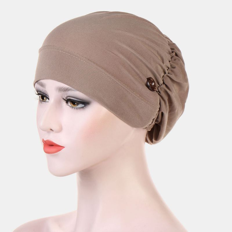 Beanie-mütze Mehrfarbig Chemotherapie-mütze Knopf Montierbare Ohren Anti-legging