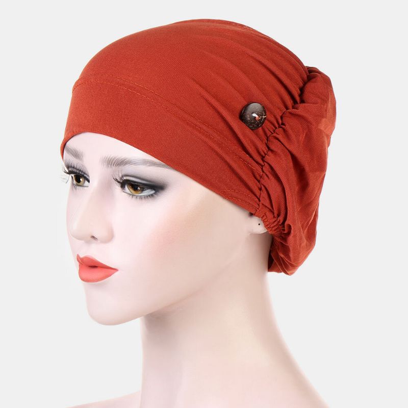 Beanie-mütze Mehrfarbig Chemotherapie-mütze Knopf Montierbare Ohren Anti-legging