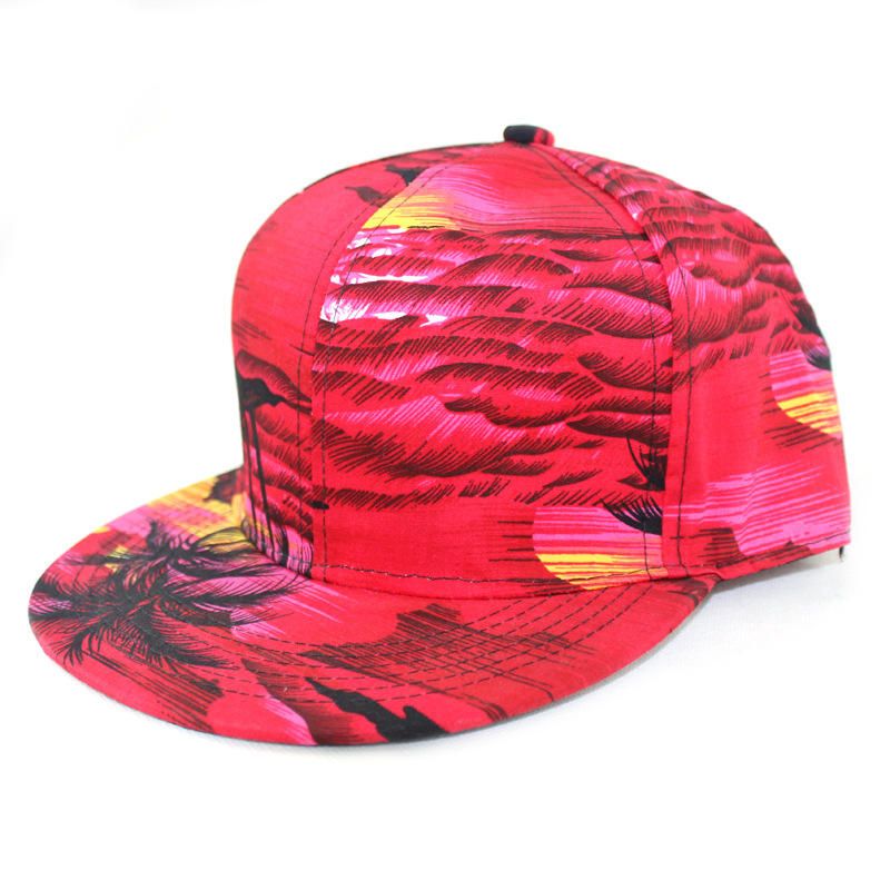 Coconut Tree Seaside Baseball Cap Flat Along Hip-hop-mütze