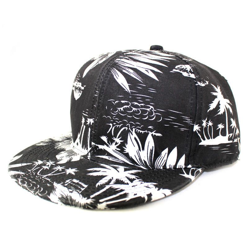 Coconut Tree Seaside Baseball Cap Flat Along Hip-hop-mütze