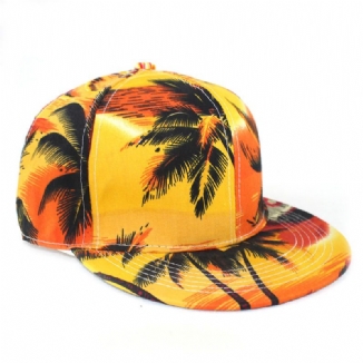 Coconut Tree Seaside Baseball Cap Flat Along Hip-hop-mütze