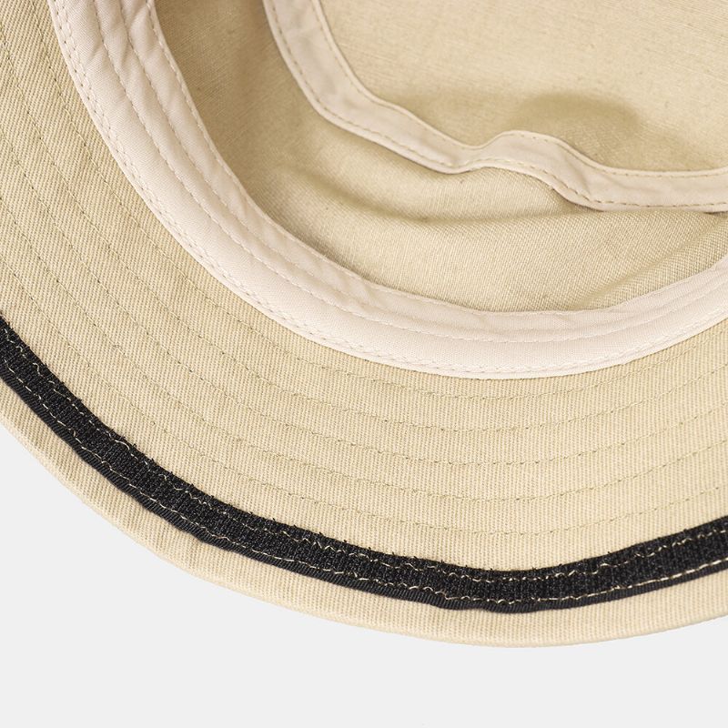 Collrown Cotton Bucket Cap Shade Big Brim Einfarbiger Fischerhut