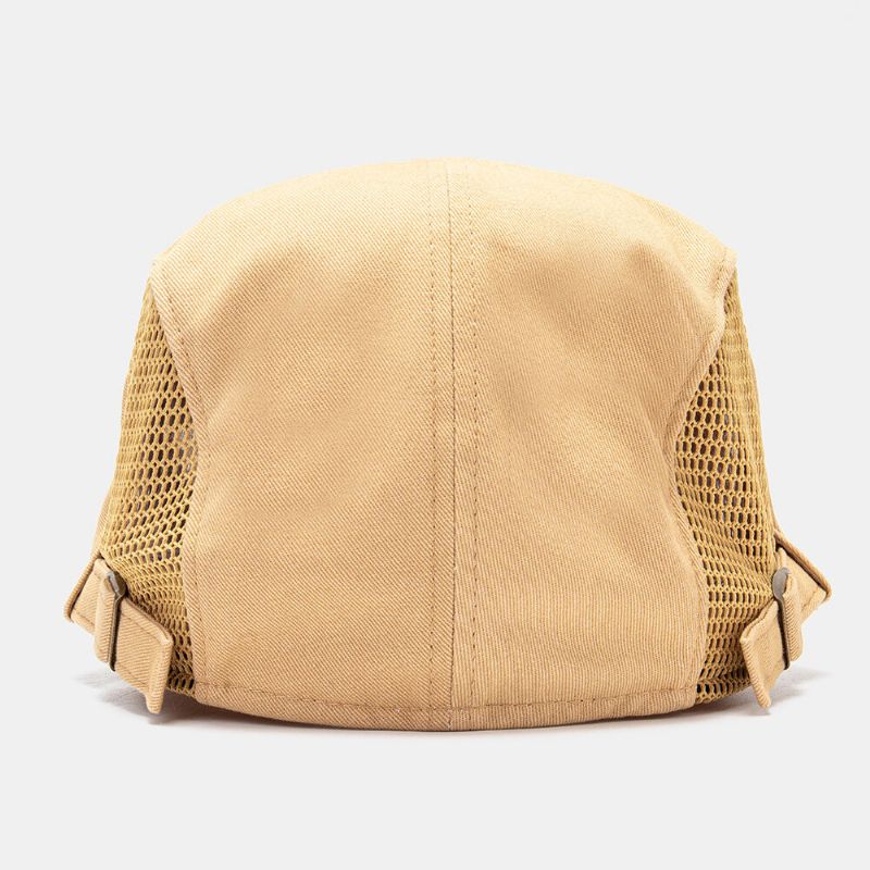 Collrown Herren Baumwolle Mesh Atmungsaktiv Casual Outdoor Sonnenschutz Forward Hat Flat Hat Barett Cap