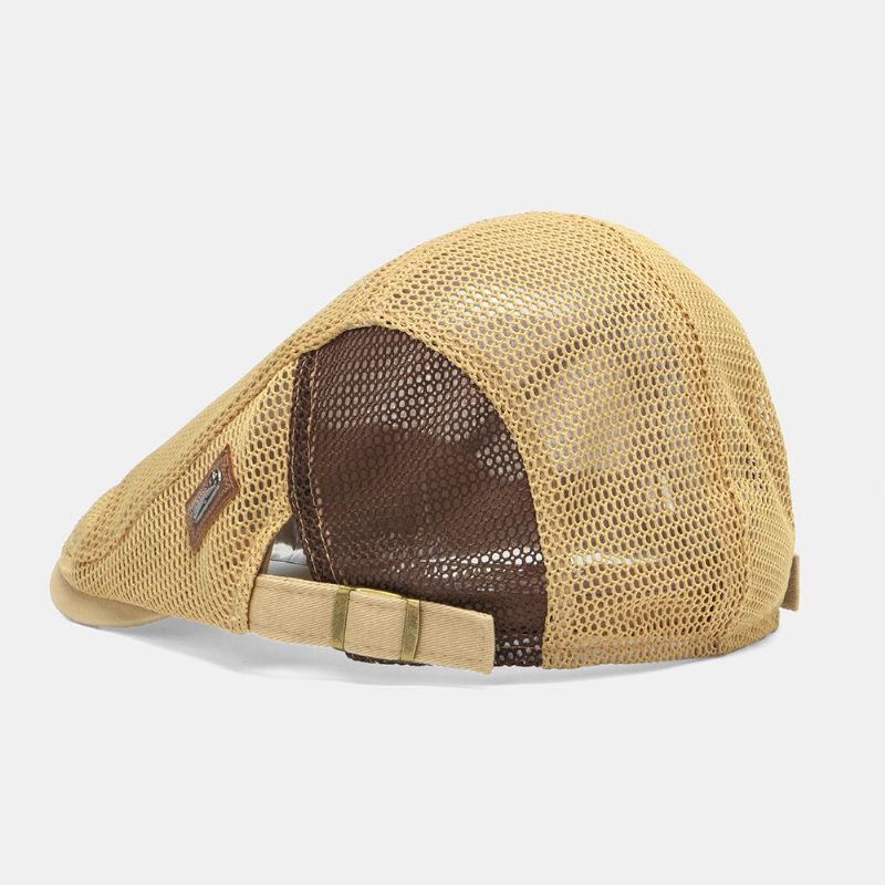 Collrown Herren Mesh Ivy Cap Kontrastfarbe Patchwork Atmungsaktiv Lässig Berets Flat Caps