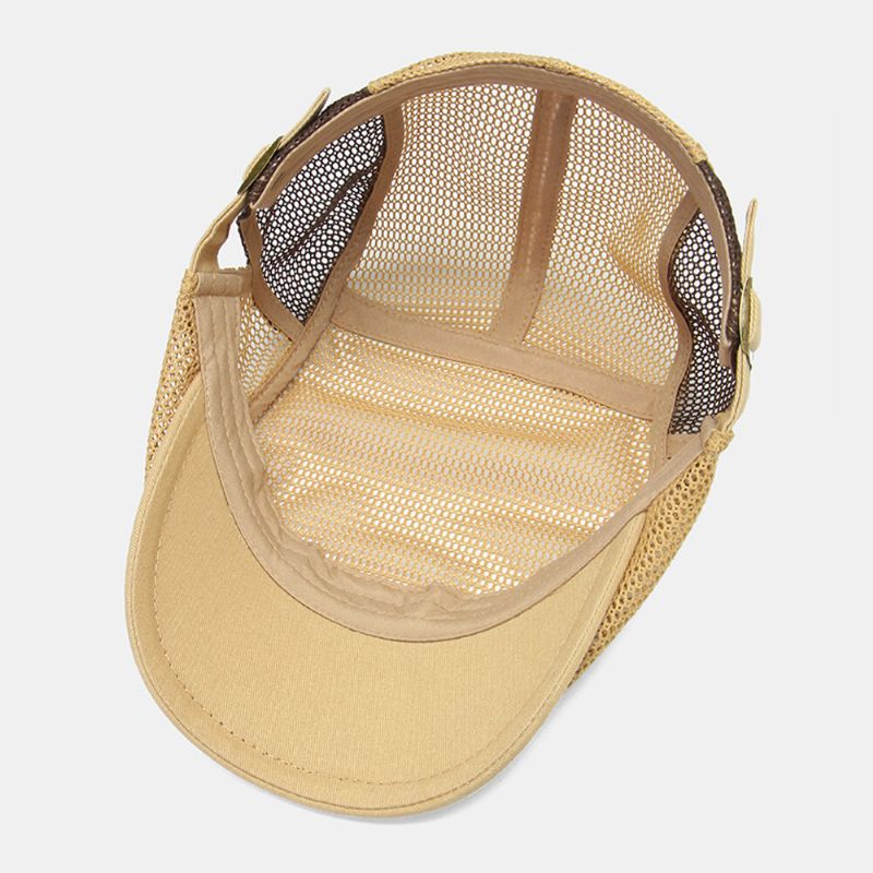 Collrown Herren Mesh Ivy Cap Kontrastfarbe Patchwork Atmungsaktiv Lässig Berets Flat Caps