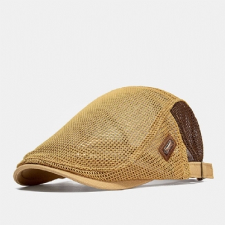 Collrown Herren Mesh Ivy Cap Kontrastfarbe Patchwork Atmungsaktiv Lässig Berets Flat Caps