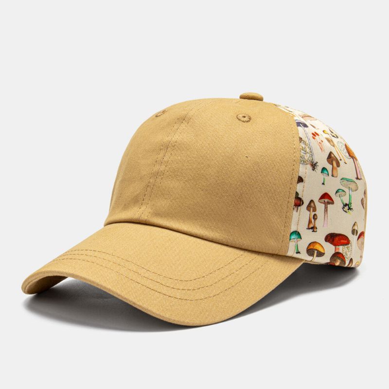 Collrown Unisex Mushroom Patch Muster Patchwork Mode Persönlichkeit Sonnenschutz Baseballmütze