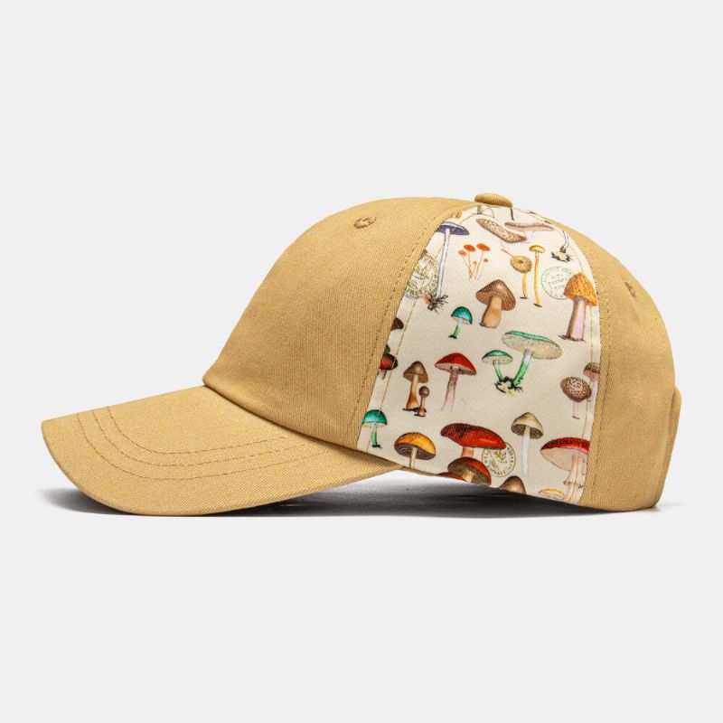 Collrown Unisex Mushroom Patch Muster Patchwork Mode Persönlichkeit Sonnenschutz Baseballmütze