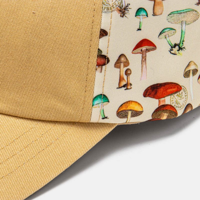 Collrown Unisex Mushroom Patch Muster Patchwork Mode Persönlichkeit Sonnenschutz Baseballmütze