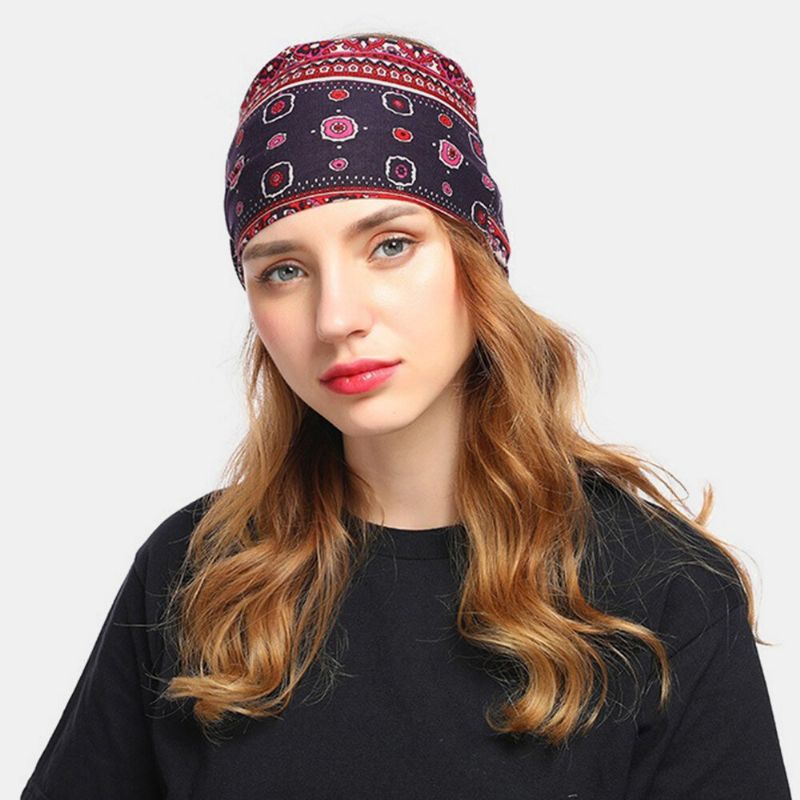 Damen Blumenmütze Beanie Schal Turban Head Wrap Cap