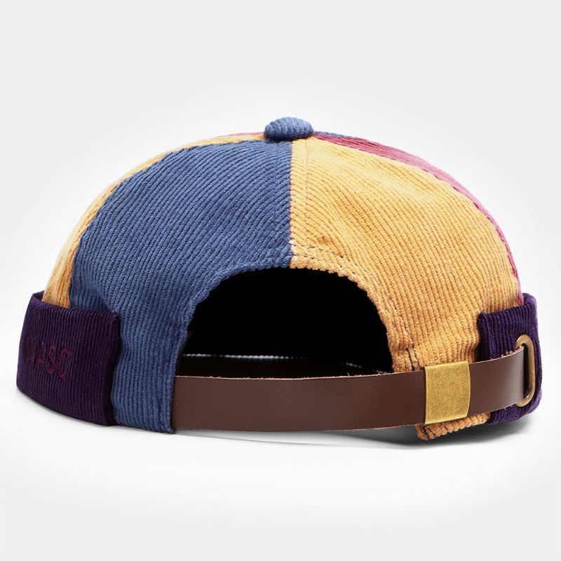 Damen Bucket Hat Aus Kordsamt Mit Lettern-stickerei Farblich Passend Warmer Sonnenschirm Randlose Beanie Vermieter-kappe Schädelkappe