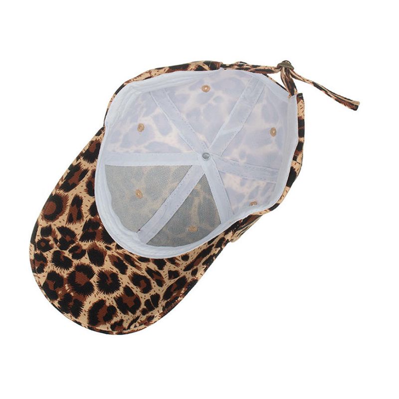 Damen Herren Leopard Baseball Cap Atmungsaktiver Sonnenhut