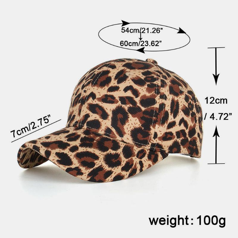 Damen Herren Leopard Baseball Cap Atmungsaktiver Sonnenhut