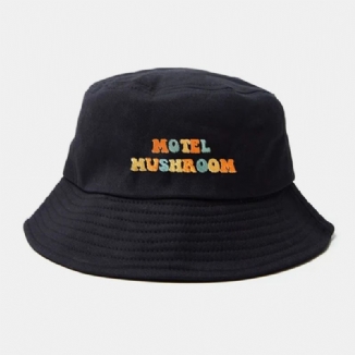 Damen Herren Motel Mushroom Print Pattern Outdoor Casual Sunshade Bucket Hat