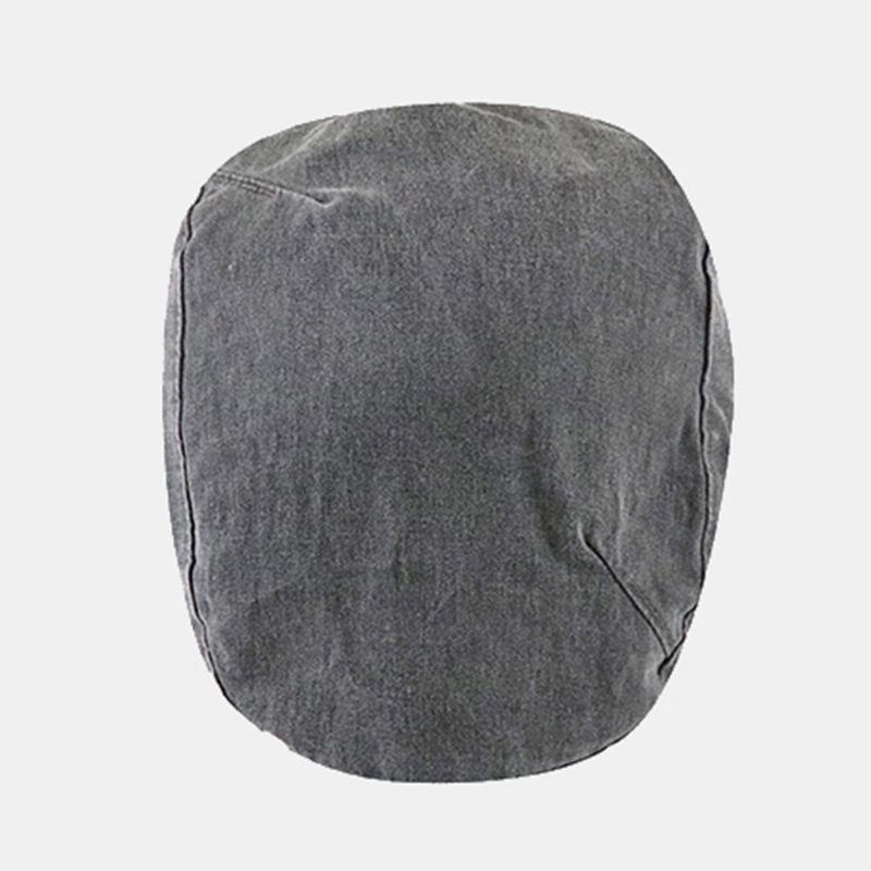 Einfarbige Baskenmütze Aus Baumwolle Für Herren Retro Washed Dome Forward Cap Ballonmütze