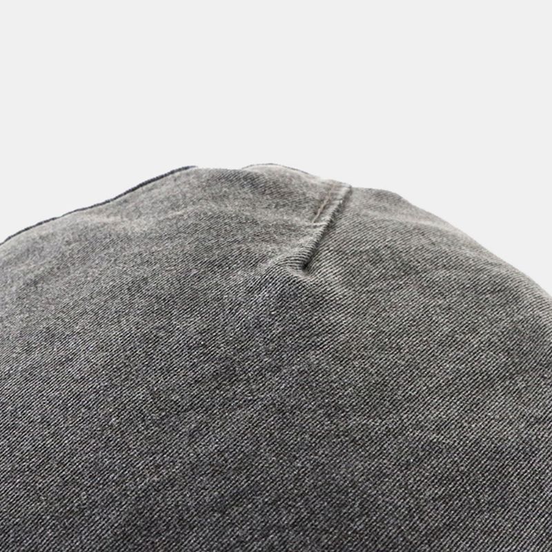 Einfarbige Baskenmütze Aus Baumwolle Für Herren Retro Washed Dome Forward Cap Ballonmütze