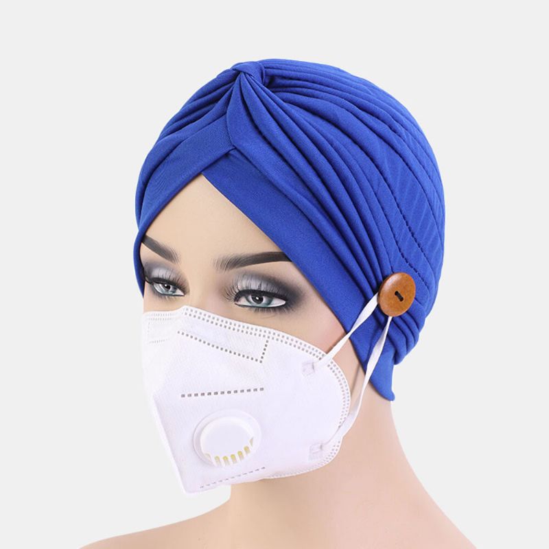 Einfarbige Beanie Im Nationalstil Ansteckbare Ohren Verhindern Strangulation Bandana