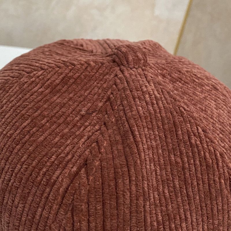 Einfarbige Verstellbare Unisex-schädelmütze Aus Kordsamt Lässige Wilde Randlose Beanie-kappe Mit Sonnenschutz