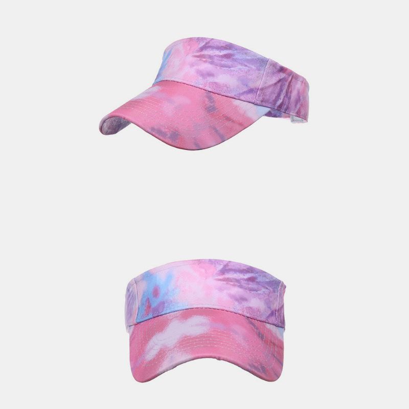 Frauen-farbe-tie-dye-drucken-baseballmütze-mode-sonnenschutz-leerer Zylinder