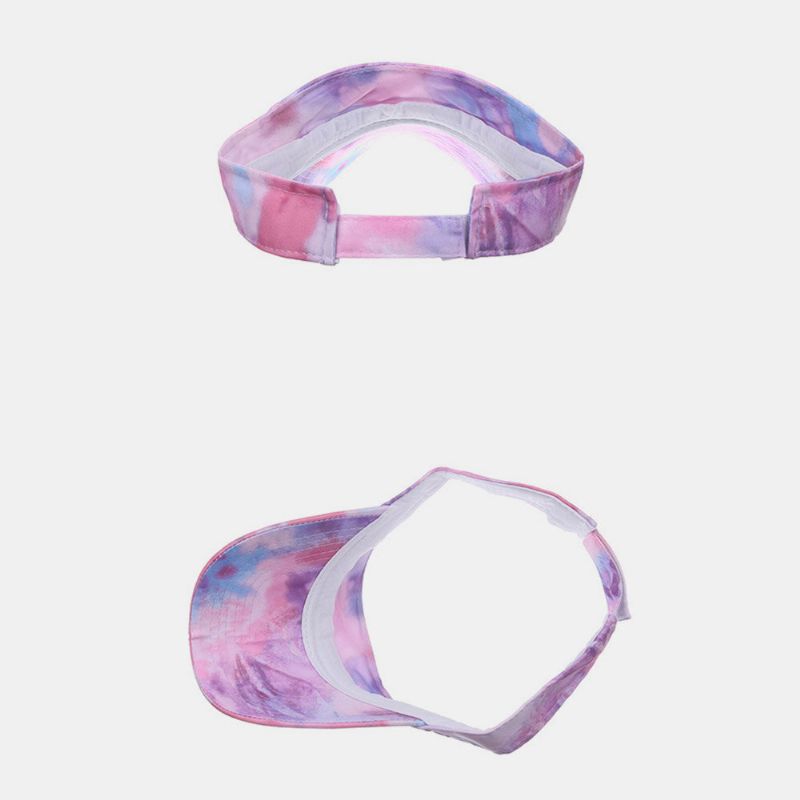 Frauen-farbe-tie-dye-drucken-baseballmütze-mode-sonnenschutz-leerer Zylinder