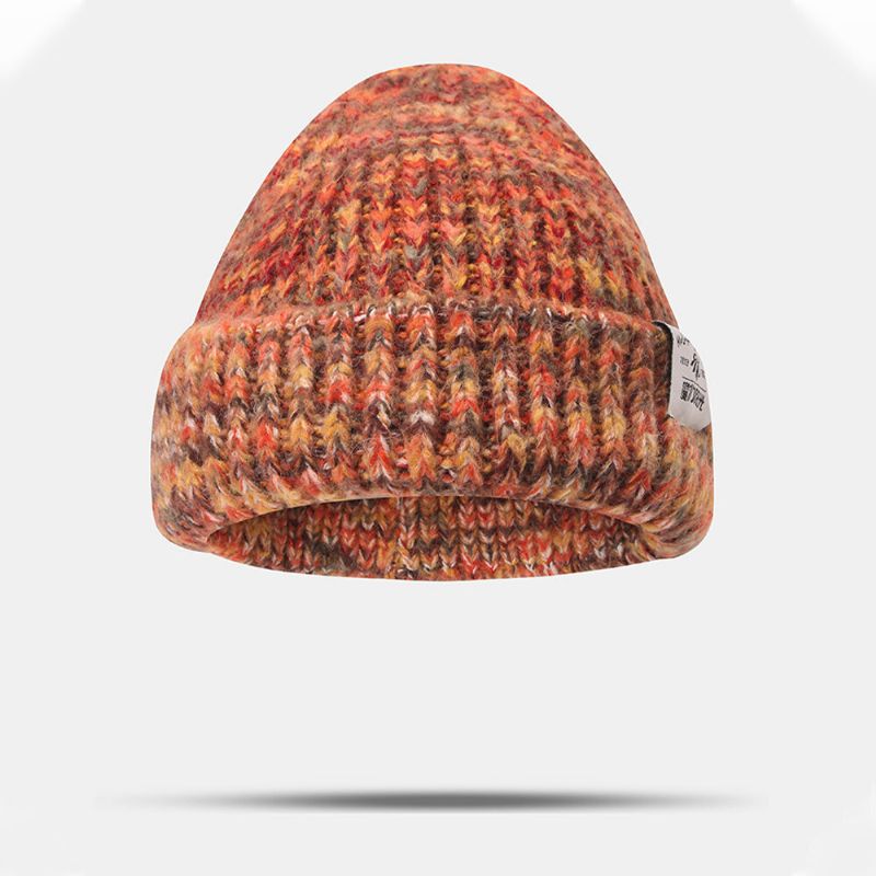 Grob Gestrickte All-match Warmth Beanie-mütze Für Damen