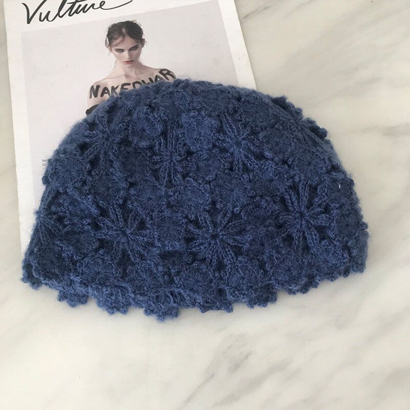 Handgehäkelte Beanie-mützen Für Damen Retro Literarische Lässige Turban-mütze