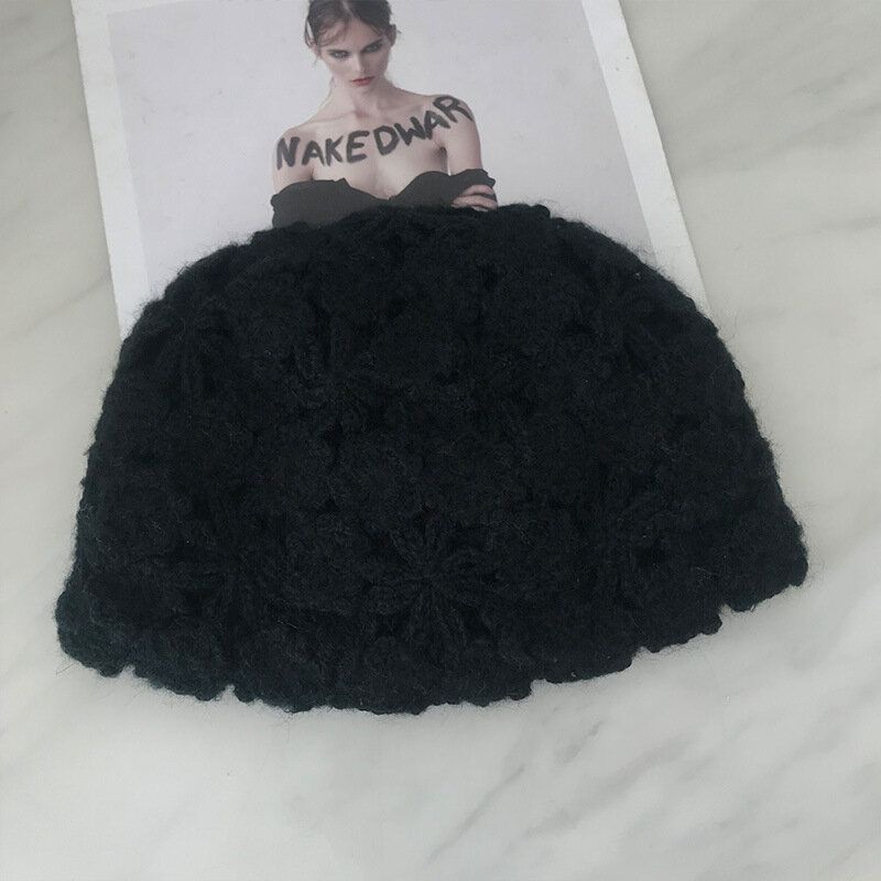 Handgehäkelte Beanie-mützen Für Damen Retro Literarische Lässige Turban-mütze