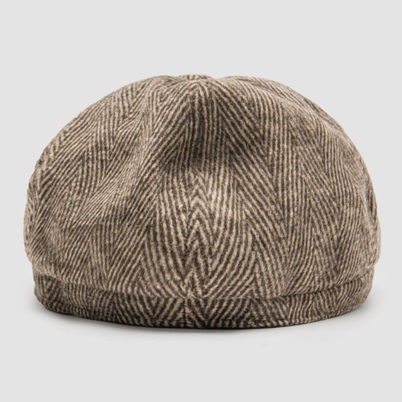 Herren Ballonmützen British Fashion Herringbone Hat Mit Kurzer Krempe Achteckiger Hut Painter Hat