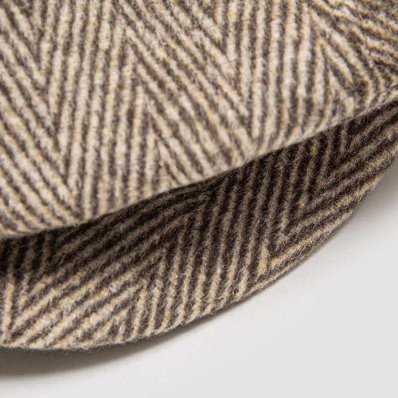 Herren Ballonmützen British Fashion Herringbone Hat Mit Kurzer Krempe Achteckiger Hut Painter Hat