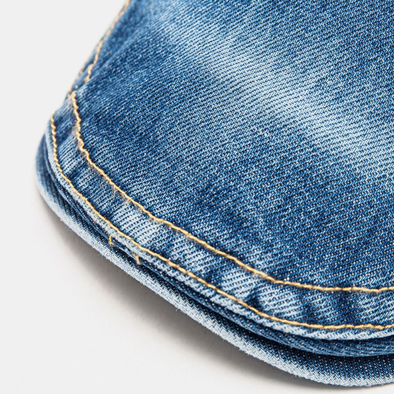 Herren Ballonmützen Denim Sonnenschutz Wärme Wild Einfarbig Abgesteppte Stiche Metall Letter Label British Beret Schiebermütze