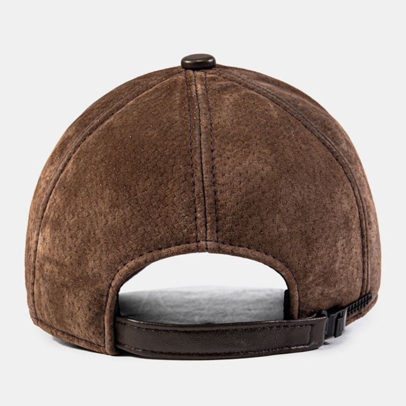 Herren Baseball Cap Retro Freizeit Outdoor Warm Verstellbare Schaffell-fahrermütze