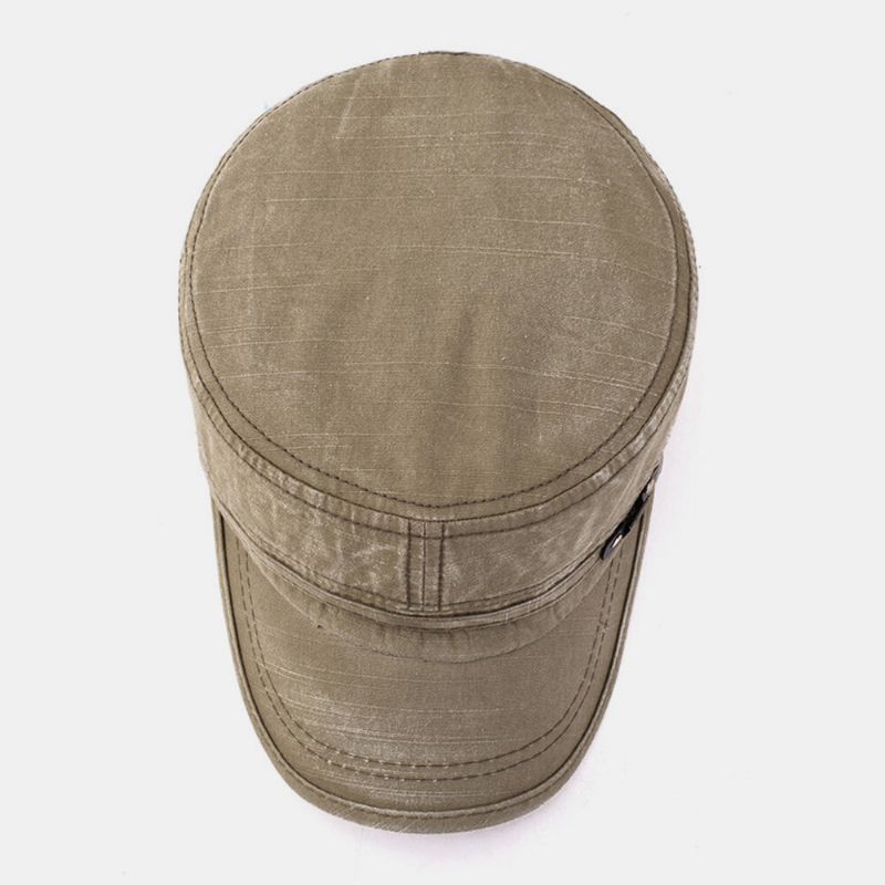 Herren-baumwoll-normallack-make-old Outdoor Casual Sunshade Military Cap Flat Hat