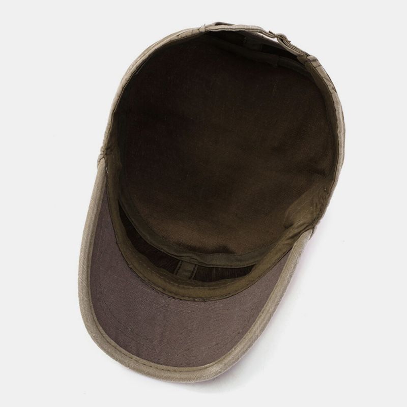 Herren-baumwoll-normallack-make-old Outdoor Casual Sunshade Military Cap Flat Hat